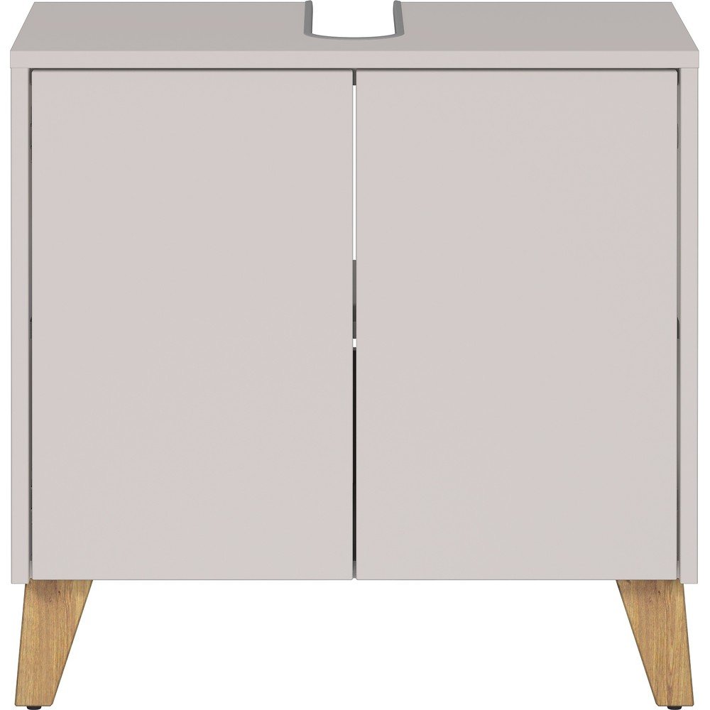 Kremowa szafka pod umywalkę z matowym wykończeniem 60x59 cm Arnea – Germania (zdjęcie 3)