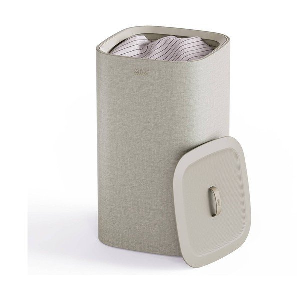 Beżowy tekstylny kosz na pranie 60 l Tota One – Joseph Joseph
