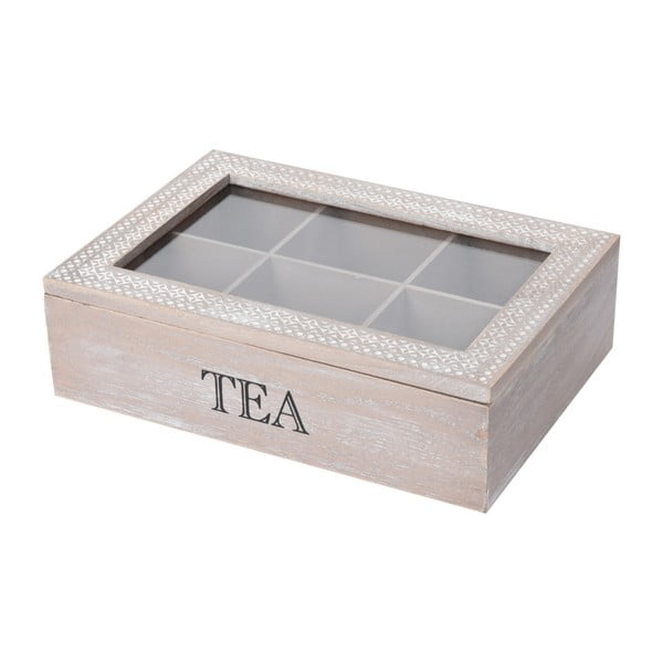 Drewniany pojemnik na herbatę w torebkach Orion Tea