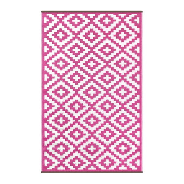 Różowo-beżowy dwustronny dywan zewnętrzny Green Decore Enough, 150x240 cm