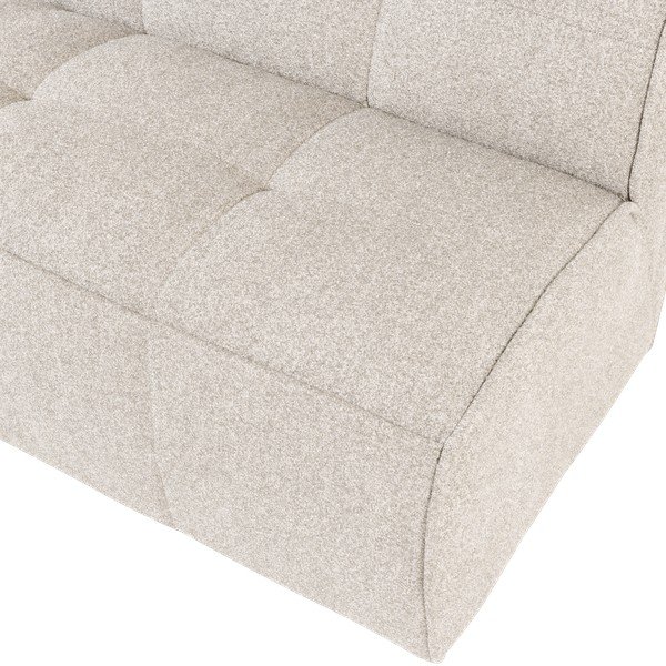 Beżowa tapicerowana ławka z materiału bouclé Cluster – vtwonen-image-4