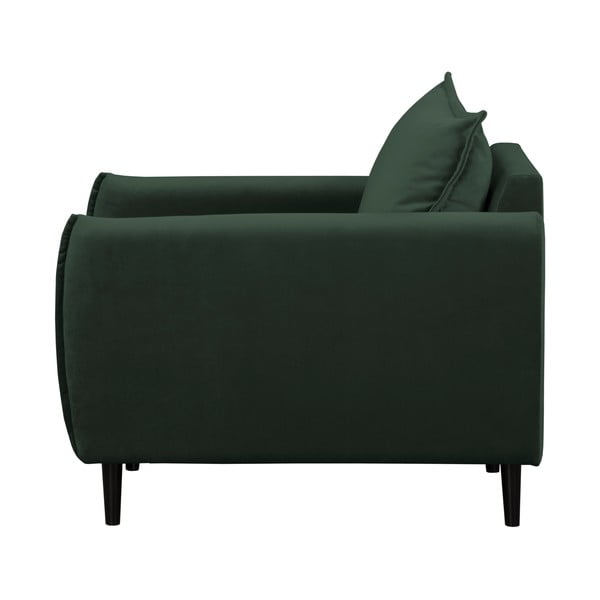 Ciemnozielony aksamitny fotel Juli – Ropez-image-2