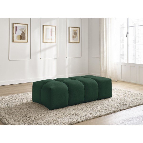 Zielony podnóżek z tkaniny szenilowej Everest – Bobochic Paris-image-1