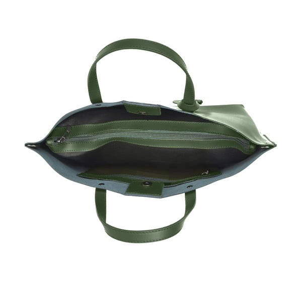 Zielona skórzana torebka Luisa Vannini Veronica-image-3