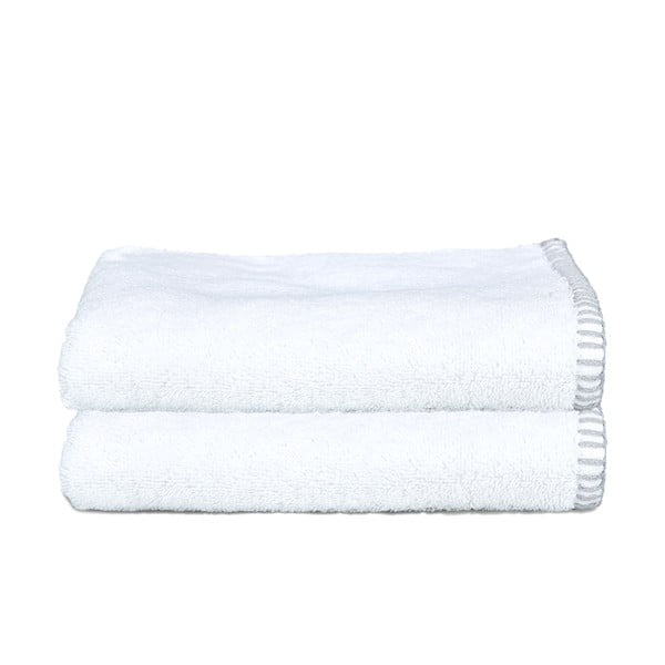 Zestaw 2 ręczników Whyte 100x150 cm, biało-szary
