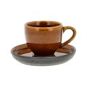 Ceramiczna filiżanka na espresso w bursztynowym kolorze 70 ml Gastro Black/Amber – Bitz