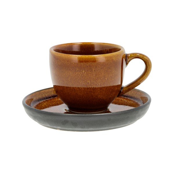 Ceramiczna filiżanka na espresso w bursztynowym kolorze 70 ml Gastro Black/Amber – Bitz