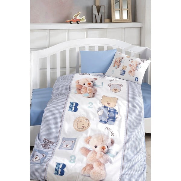 Bawełniana pościel dziecięca do łóżeczka z prześcieradłem/4-częściowa 100x150 cm Blue Bear – Mila Home