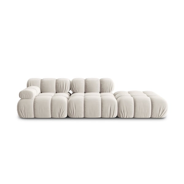 Beżowa aksamitna sofa 282 cm Bellis – Micadoni Home