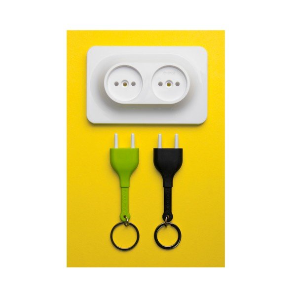 Wieszak na klucze Unplug Key Ring, zielony/czarny-image-1