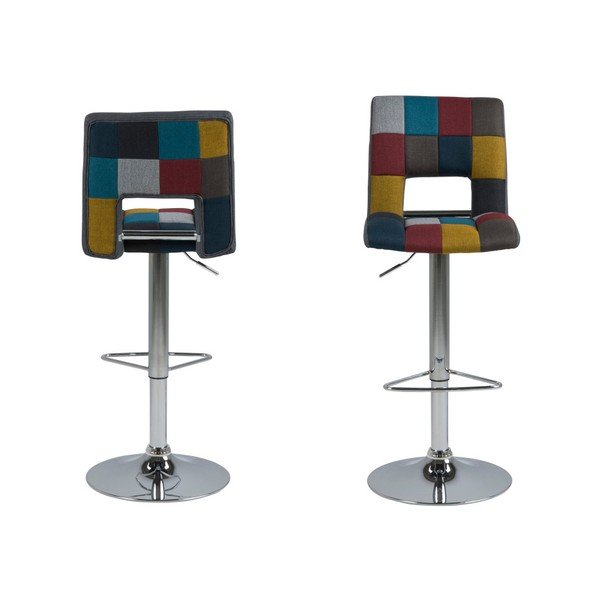 Zestaw 2 hokerów Actona Wilma Barstool Patchwork-image-2