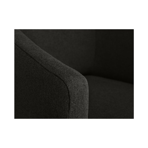 Ciemnoszary fotel z podłokietnikami Micadoni Home Matteo-image-2