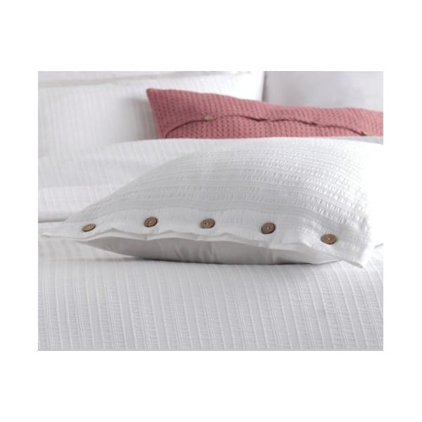 Biała pościel jednoosobowa z bawełny renforcé 140x200 cm Como Striped – Mila Home Luxury-image-4