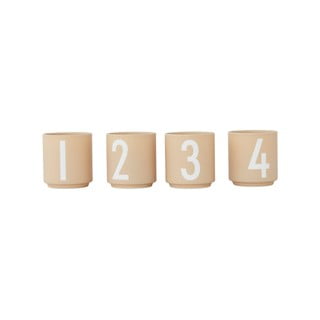 Porcelanowe świeczniki zestaw 4 szt. Mini – Design Letters