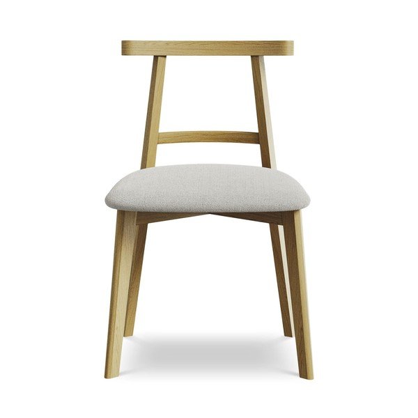 Jasnoszare krzesło z litego drewna Ohelo – Makamii-image-1