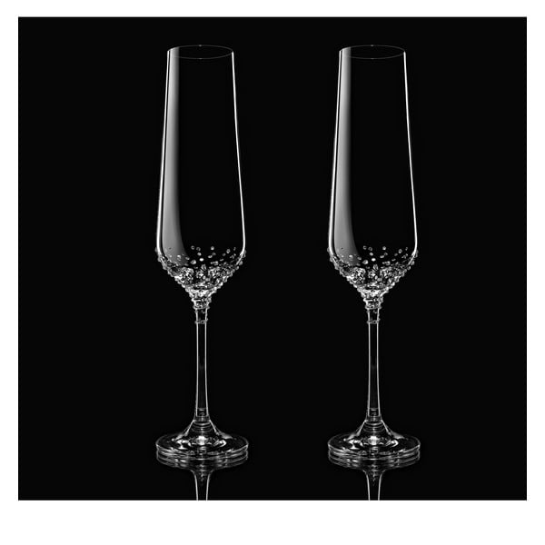 Zestaw 2 kieliszków do szampana Rhea ze Swarovski Elements w eleganckim opakowaniu