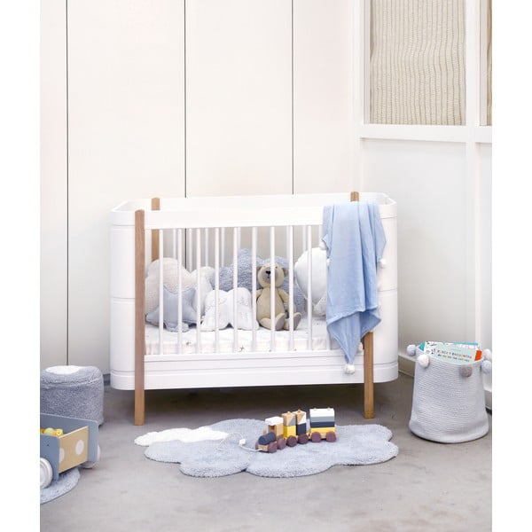 Jasnoniebieski bawełniany dywan dziecięcy tkany ręcznie odpowiedni do prania 70x100 cm Mini Dream – Lorena Canals-image-1