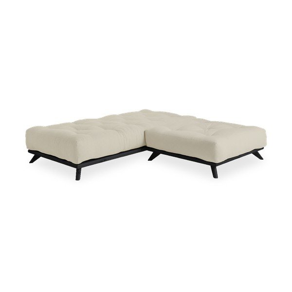 Sofa z beżowym obiciem Karup Design Senza Black/Beige-image-4