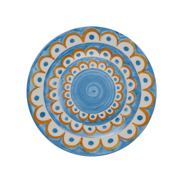 Jasnoniebieskie porcelanowe talerze zestaw 6 szt. deserowe ø 19,5 cm Tangeri blue – Villa Altachiara