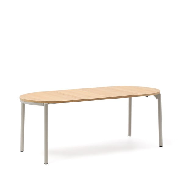 Rozkładany stół z blatem w dekorze dębu 90x120 cm Montuiri – Kave Home-image-2