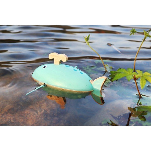 Drewniana zabawka do wody dla dzieci Legler Whale-image-1