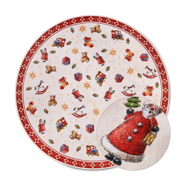 Czerwony okrągły dywan ze świątecznym motywem ø 150 cm Red Christmas – Villeroy&Boch