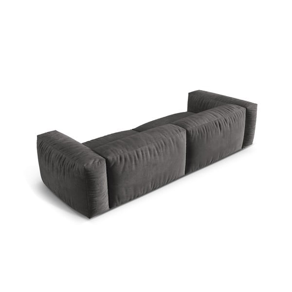 Szara aksamitna sofa modułowa 320 cm Martina – Micadoni -image-2