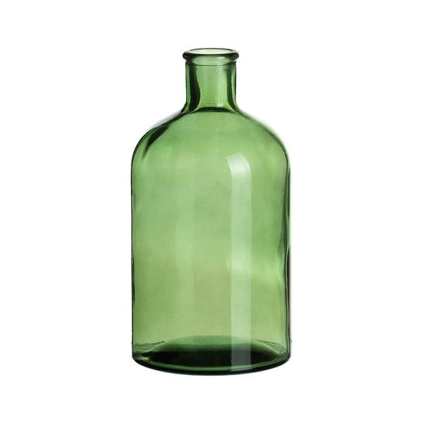 Zielona szklana butelka dekoracyjna Tropicho, wys. 22 cm