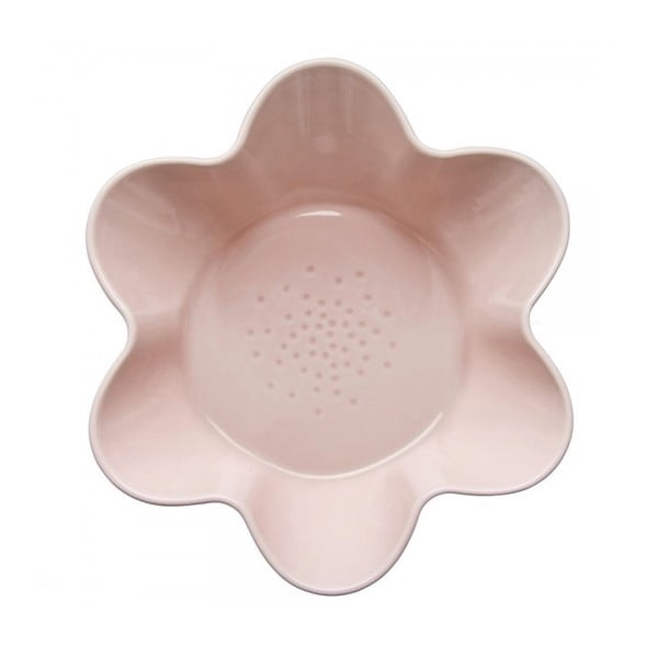 Różowa porcelanowa miska Sagaform Flower, Ø 25 cm