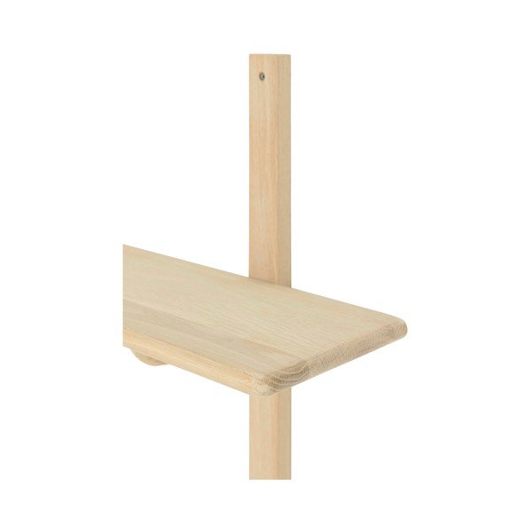 Wielopoziomowa półka z litego drewna dębowego w jasnym naturalnym kolorze 90 cm Albin – Ellos Home-image-4