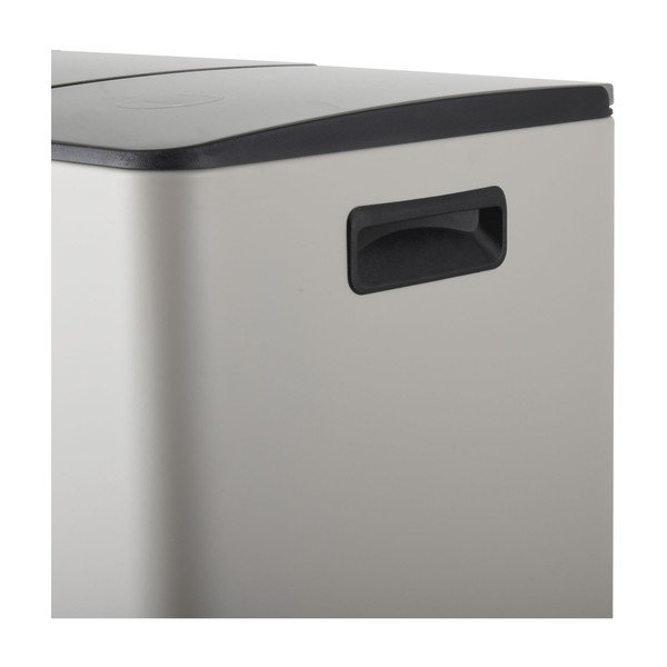 Szarobrązowy stalowy kosz na śmieci 2x20 l do segregacji odpadów/z pedałem   Aliya – Spirella-image-3