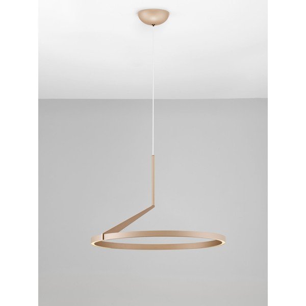 Aluminiowa lampa wisząca LED ze ściemniaczem w kolorze różowego złota ø 60 cm Tilia – Nova Luce-image-3
