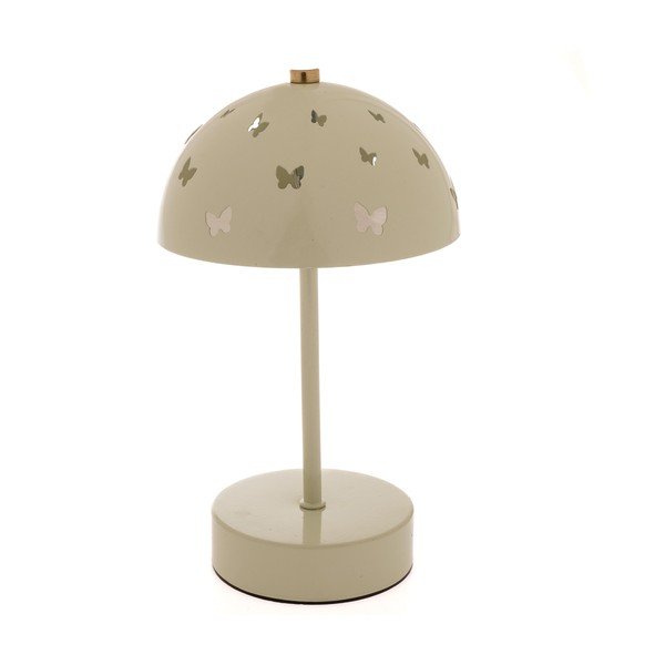 Beżowa metalowa dziecięca lampa stołowa Butterfly – Dakls