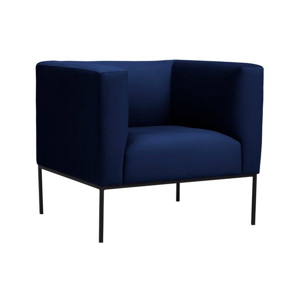 Ciemnoniebieski aksamitny fotel Windsor & Co Sofas Neptune-image-2