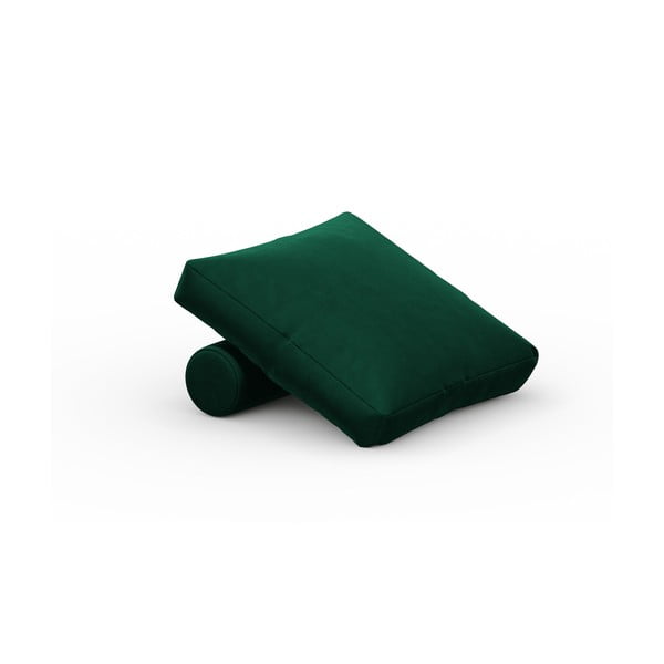 Zielona aksamitna poduszka do sofy modułowej Rome Velvet – Cosmopolitan Design