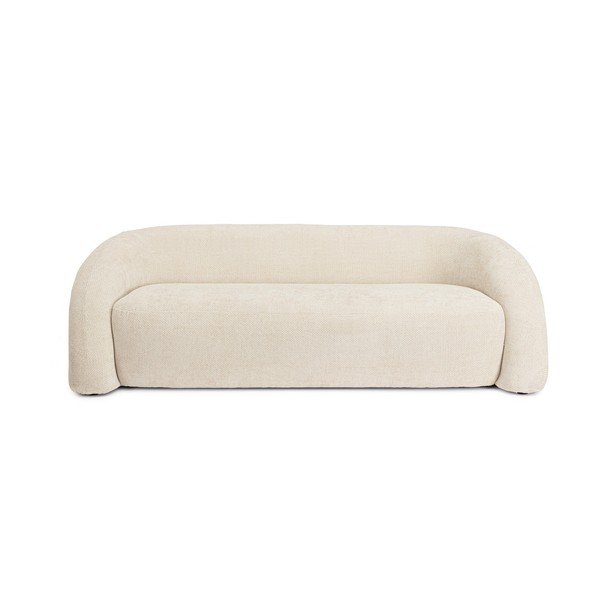 Kremowa sofa z tkaniny szenilowej 200 cm Clemence – Bizzotto