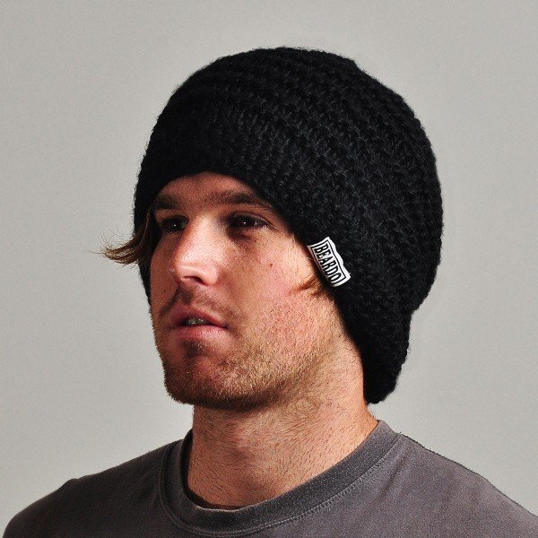 Ciemnoszara czapka z odpinaną brodą Beardo Original  -image-1