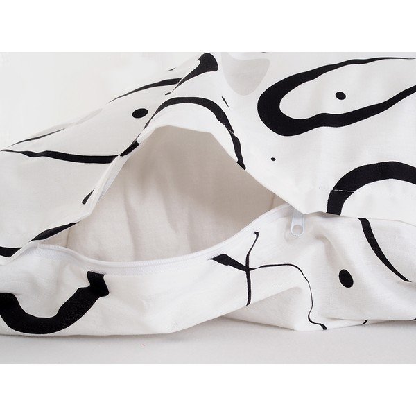 Czarno-biała krepowa pościel jednoosobowa 140x200 cm Top Class – B.E.S.-image-4