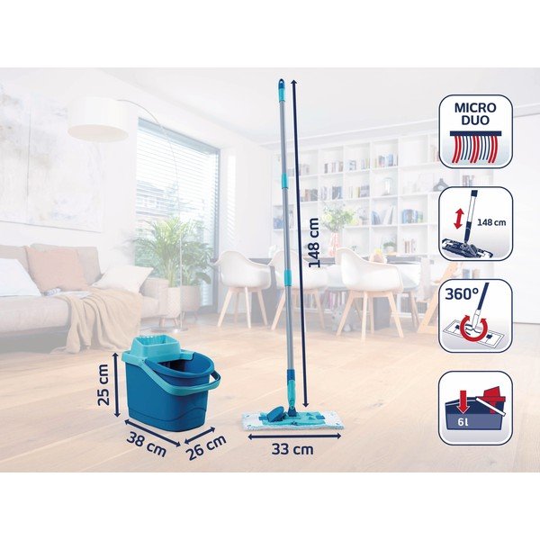 Mop z wiadrem PowerClean M – LEIFHEIT-image-2