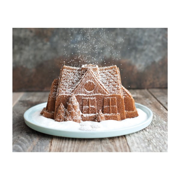 Forma na babkę w kolorze srebra Nordic Ware Gingerbread House, 2,1 l-image-2
