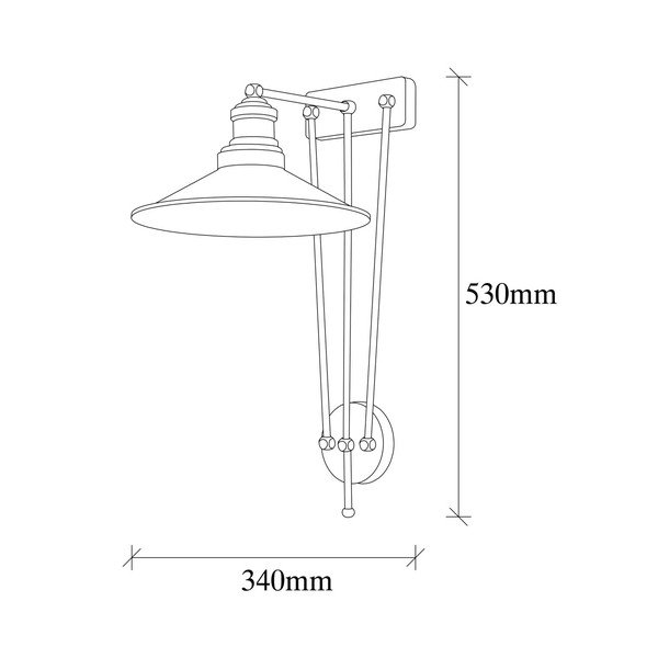 Czarny metalowy kinkiet Opviq lights Roso-image-3