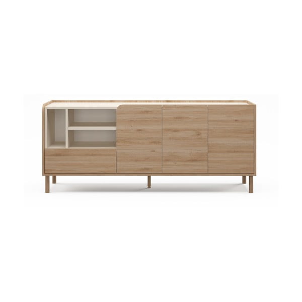 Komoda w dekorze dębu w naturalnym kolorze 180x75,5x44 cm Monza – Marckeric