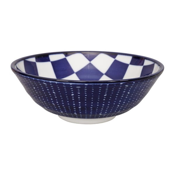 Niebieska miska porcelanowa Tokyo Design Studio Soba Checker, ø 12 cm