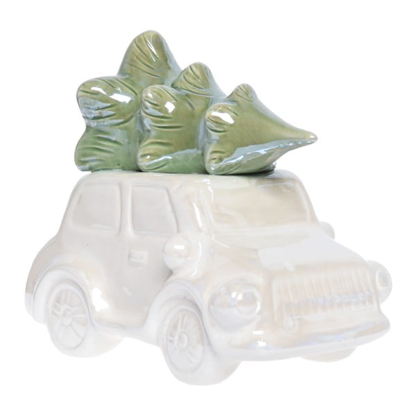 Ceramiczne mini auto z choinką Ewax Tree Deli, wys. 16,2 cm