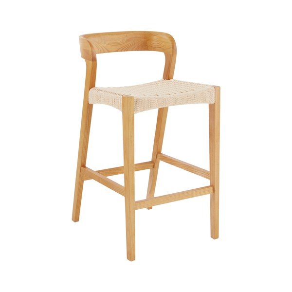 Hoker z litego drewna wiązu w naturalnym kolorze (wysokość siedziska 65 cm) Vikdalen – Jotex