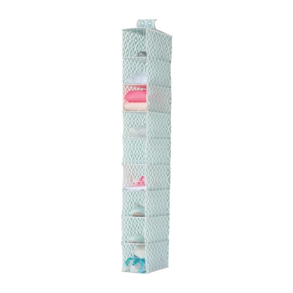 Zielony organizer wiszący z 9 przegródkami Compactor, szer. 15 cm