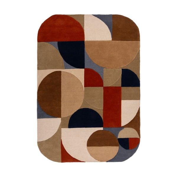 Wełniany dywan tkany ręcznie w kolorze terakoty 160x230 cm Mia Arch – Flair Rugs