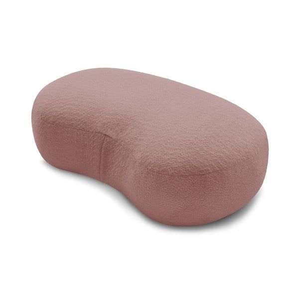 Różowy podnóżek z materiału bouclé Saint-Germain – Bobochic Paris-image-4