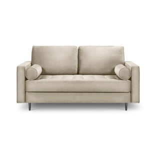 Beżowa aksamitna sofa Milo Casa Santo, 174 cm
