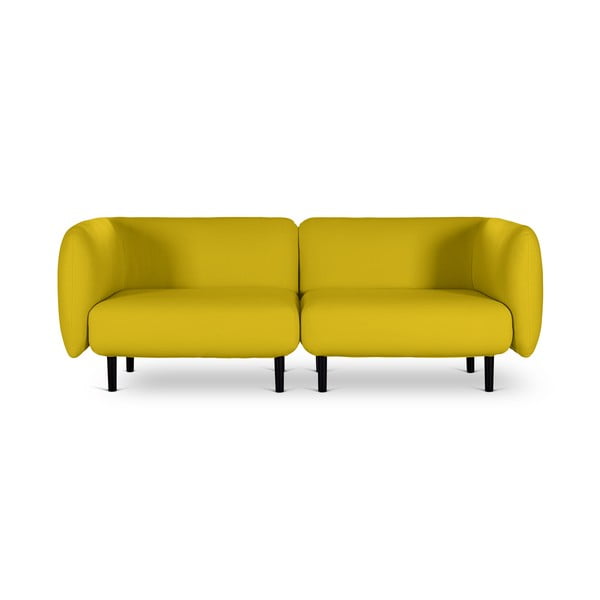 Żółta sofa Softline Elle, 230 cm